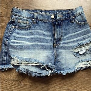 High rise jean shorts